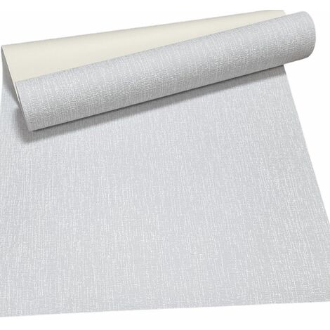 Plain Grey Textured Wallpaper HeavyWeight Embossed Thick Plain Linen Effect