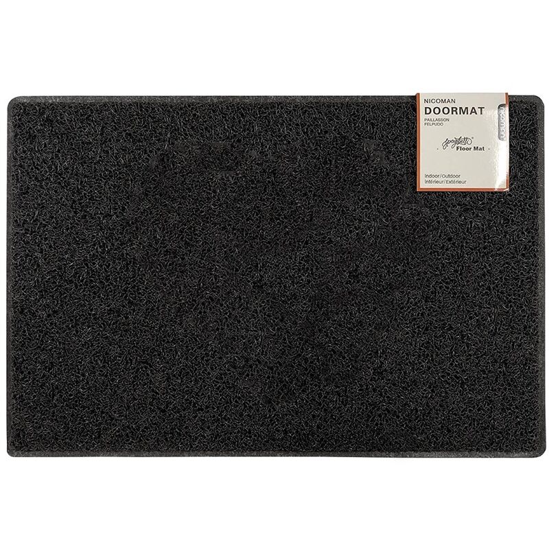 Plain Medium Doormat in Black