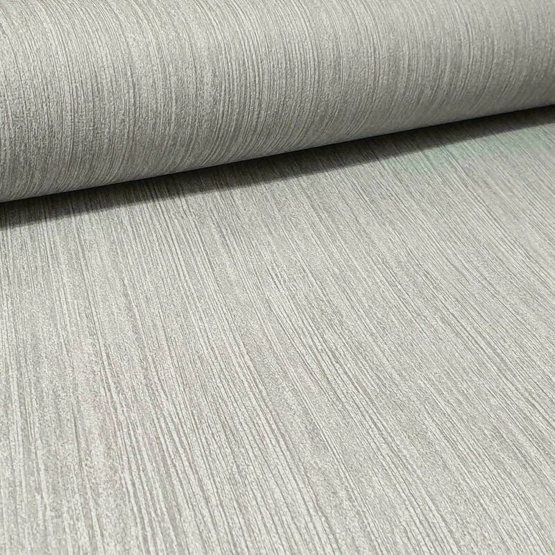 Plain Mid Neutral Grey Textured Wallpaper Modern