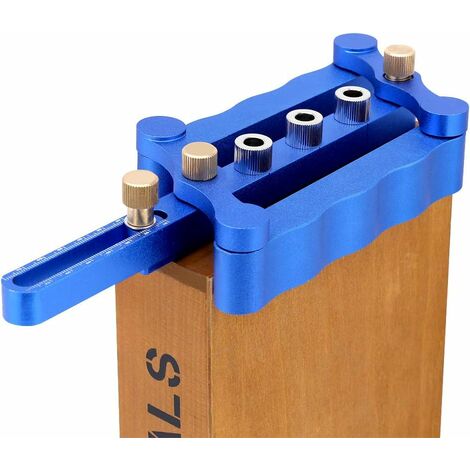 Plaisir d'été Gabarit de centrage automatique, 6/8/10mm Outils de travail du bois pour Travail (Bleu)