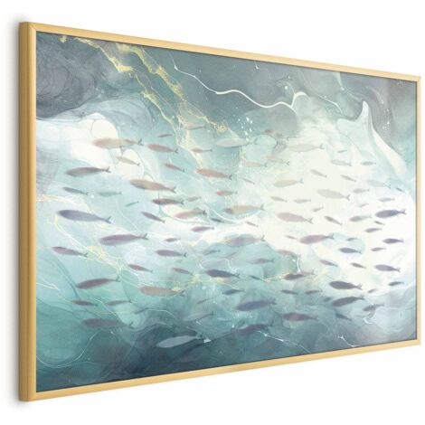 Plakat – Ein Schwarm kleiner Fische