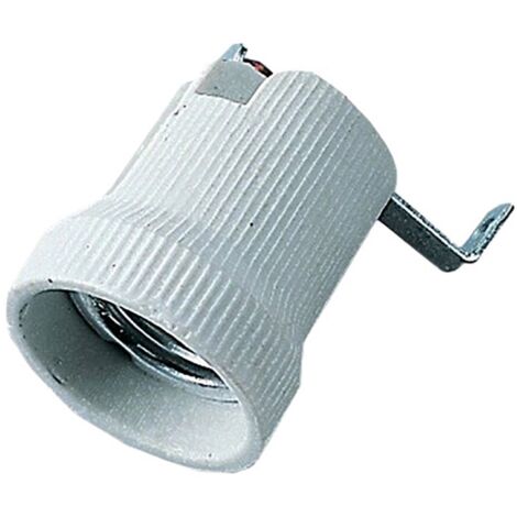 P.LAMPADA E27 PORCELLANA CON STAFFA DI SUPPORTO SET 5 PEZZI - ELECTRALINE