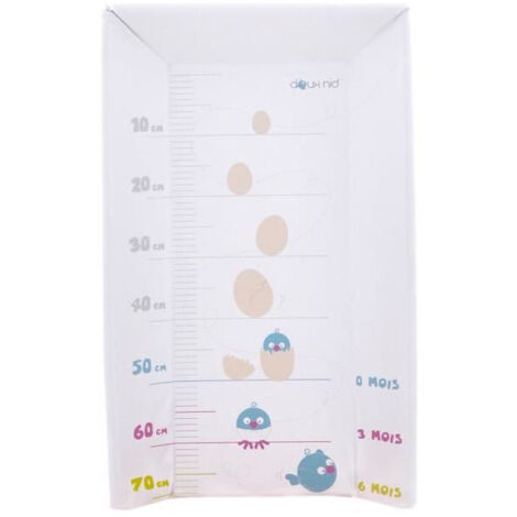 Plan à langer avec matelas intégré Blanc 50x80x10 cm