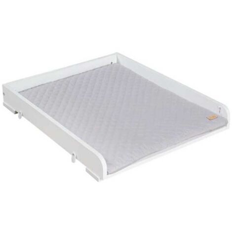 Plan a langer - ROBA - Pour machines a laver - Matelas 'Roba Style' gris inclus - Bois blanc