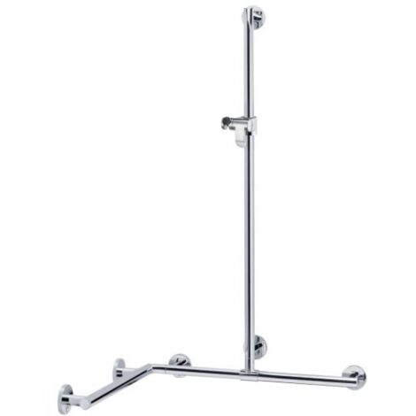 Plan Care Main courante de Keuco Plan Care 34915016911 chromé, 60 x 90 x 110 cm, avec tige et Halter