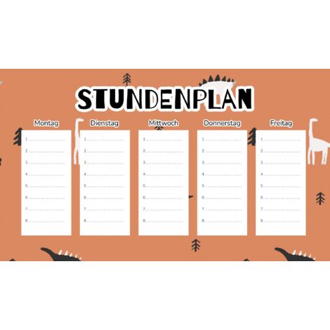 Plan de cours magnétique Dinosaures minimalistes 30 x 17,5 cm