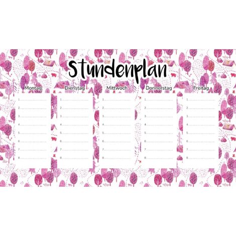 Plan de cours magnétique en bois rose 45 x 26 cm