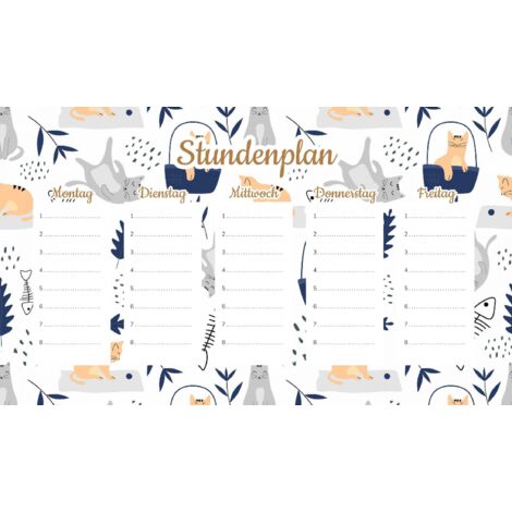 Plan de cours magnétique La vie de chat 30 x 17,5 cm