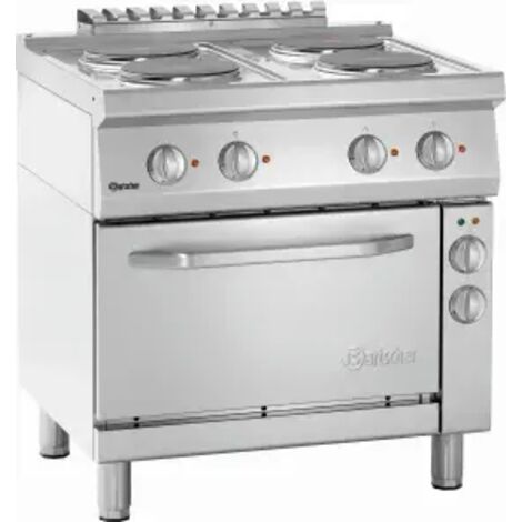 Plan de cuisson Électrique à 4 Plaques Rondes avec Four Électrique GN 1/1 - Bartscher