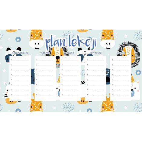 Plan de lección de safari magnético para niños (45 x 26 cm)