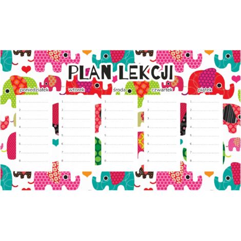 Plan de lección magnético Elefantes 45x26CM