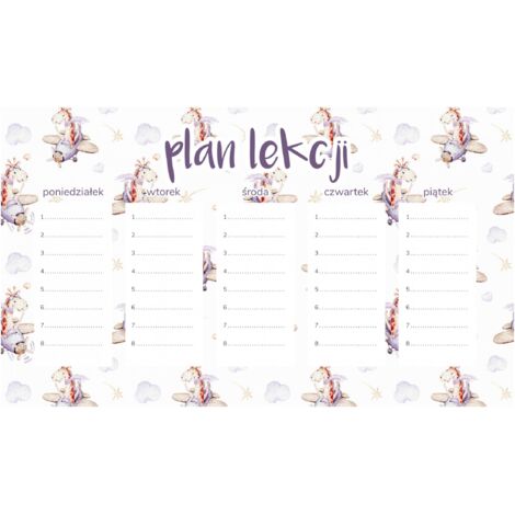 Plan de lección magnético Jirafa en un avión 45x26CM