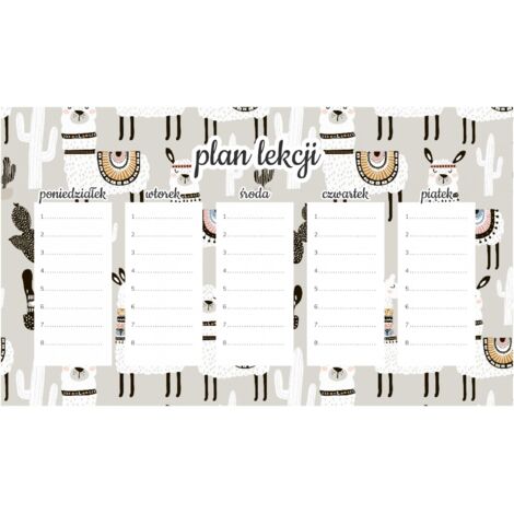 Plan de lección magnético Llamas peruanas 45x26CM