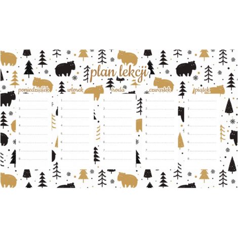 Plan de lección magnético Osos en invierno 45x26 cm