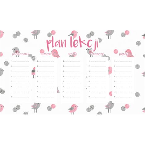 Plan de lección magnético Pajaritos 30x17,5 cm