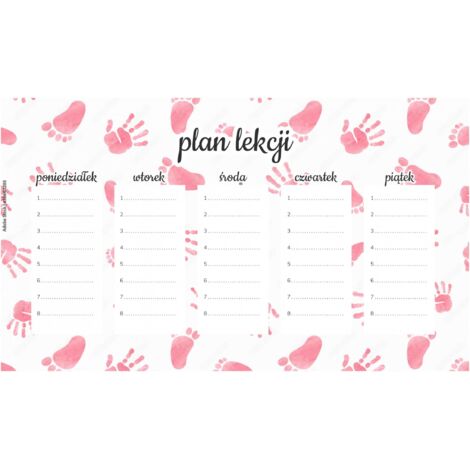 Plan de lección magnético para niños: pies y manos (45 x 26 cm)