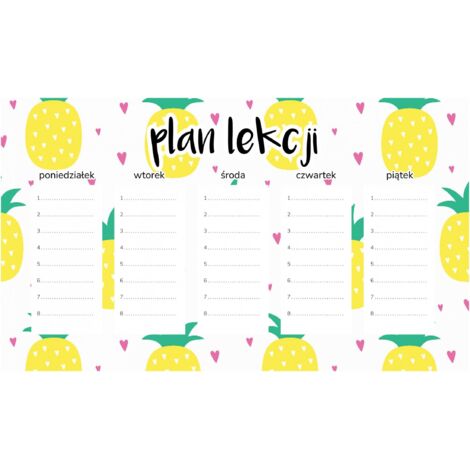 Plan de lección magnético Piñas enamoradas 45x26CM