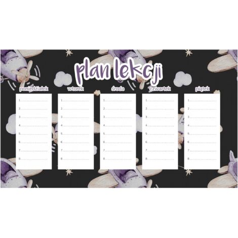 Plan de lección magnético Vuelos aéreos 45x26 cm