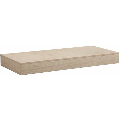 Plan de toilette suspendu pour vasque WILL - 120 cm - Ep. 12 cm + Equerres invisibles - Décor Chêne