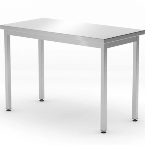 Plan de travail central en acier Budget Line 1200 x 600 x 850 mm - Hendi 817087