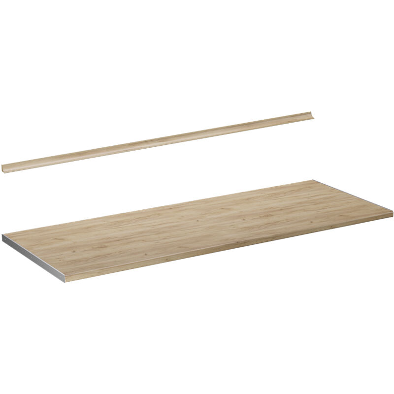 Vicco - Plan de travail cuisine R-Line, Chêne de force doré, 160 cm