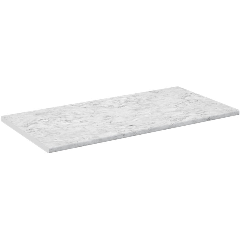 Vicco - Plan de travail cuisine R-Line, blanc/marbre, 120 cm