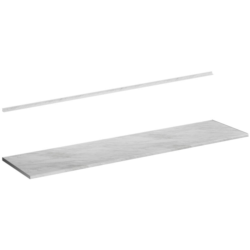 Vicco - Plan de travail cuisine R-Line, Marbre blanc, 240 cm
