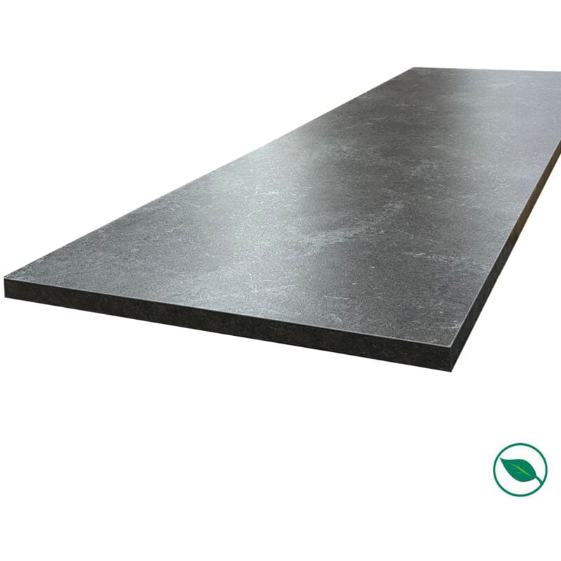 Plan de travail ilot central stratifié hpl ardoise 1600 x 900 x 38 mm fsc