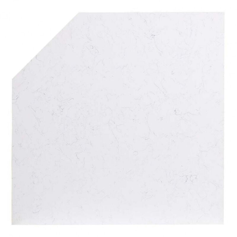 Plan de travail meuble bas d'angle - Pierre - Blanc - Interior's
