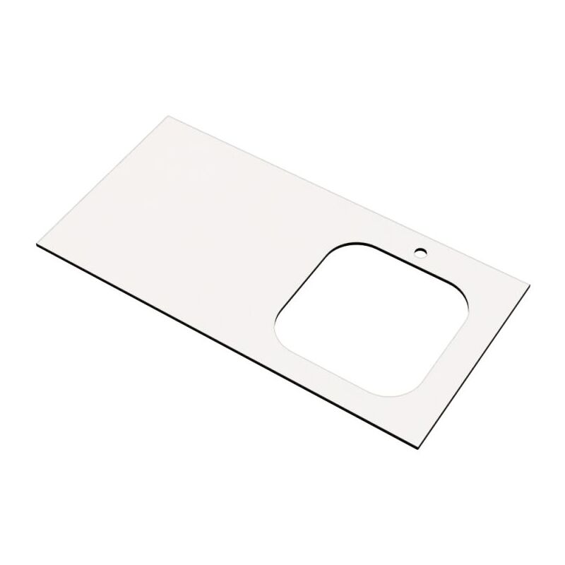 Cuisibane - Plan de travail percé réversible en hpl pour cuisine d'extérieur - 120 x 61 cm