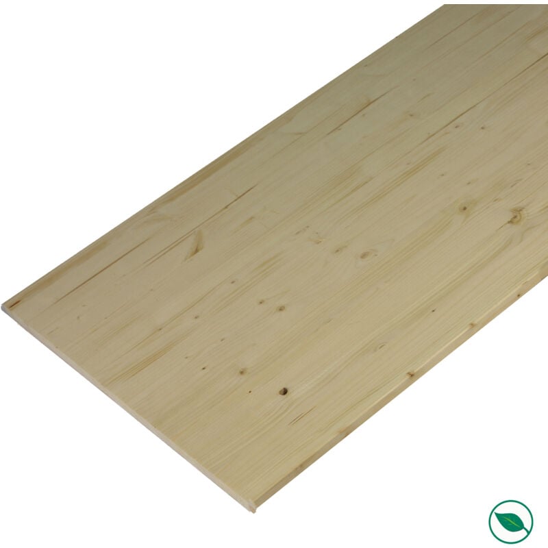 Plan de travail sapin massif 2000 x 800 x 28 mm - fsc mixte 70%