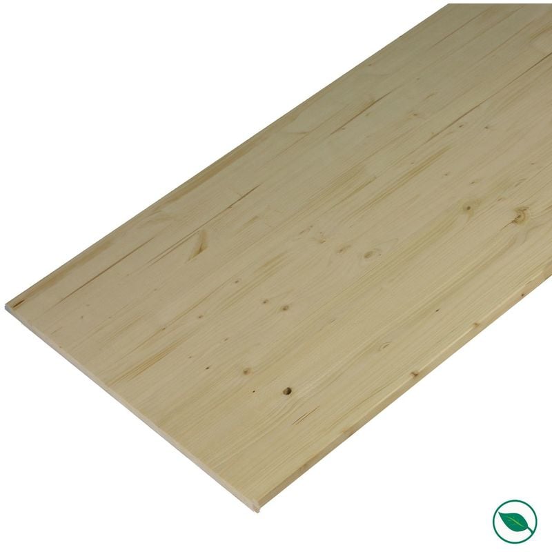 Forestea - Plan de travail sapin massif lamellé collé abouté 2500 x 600 x 28 mm. - pefc 70%