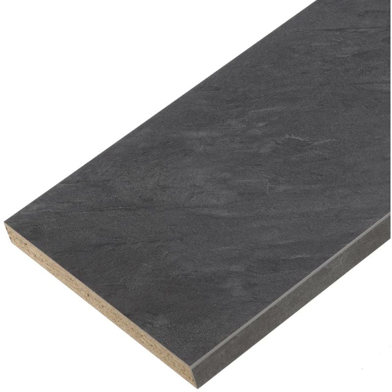 Forestea - Plan de travail stratifié ardoise foncé 1850 x 610 x 28 mm - pefc 75%