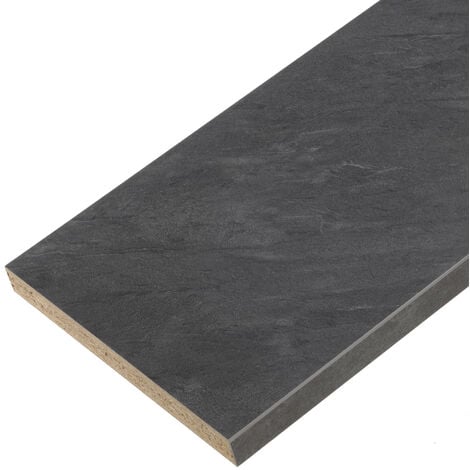 Plan de travail stratifié ardoise foncé 2770 x 640 x 28 mm - PEFC 75%.