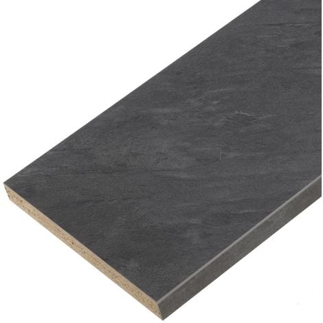 Plan de travail stratifié ardoise foncé 2770 x 640 x 38 mm - PEFC 75%.