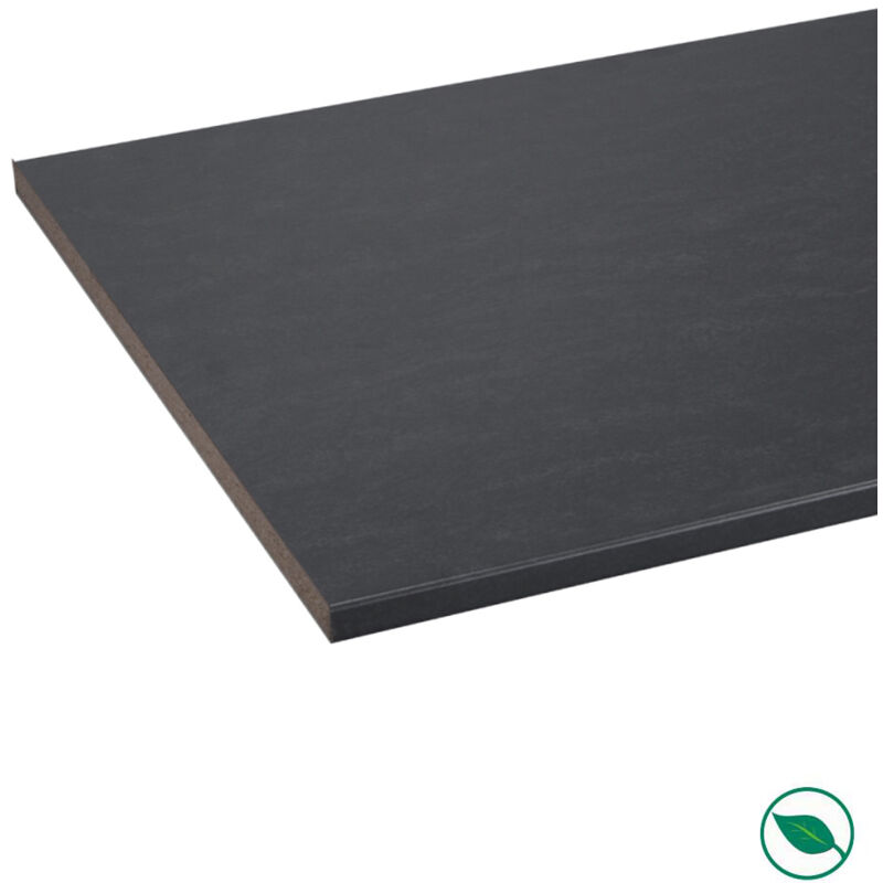 Plan de travail stratifié cpl Marbre noir 2050 x 800 x 29 mm - fsc mixte 70%