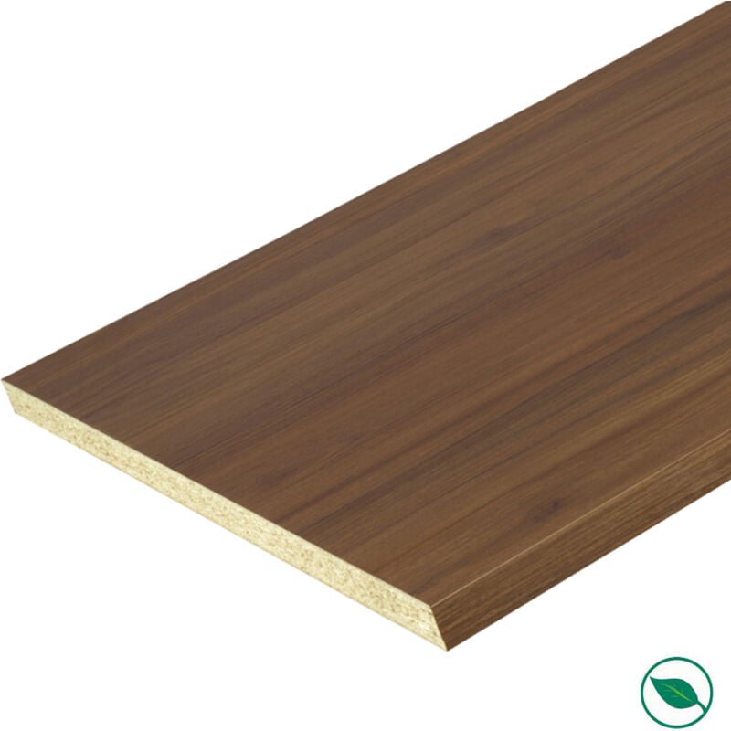 Plan de travail stratifié cpl Noyer 3020 x 635 x 28 mm - fsc mixte 70%