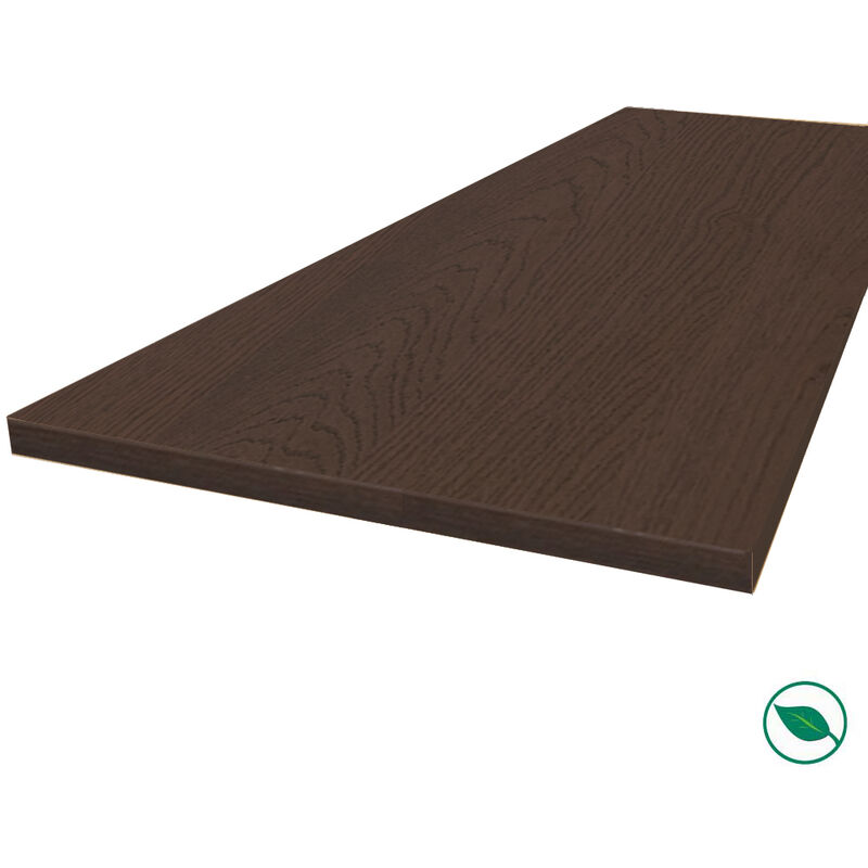 Plan de travail stratifié hpl chêne brun 3000 x 650 x 38 mm fsc