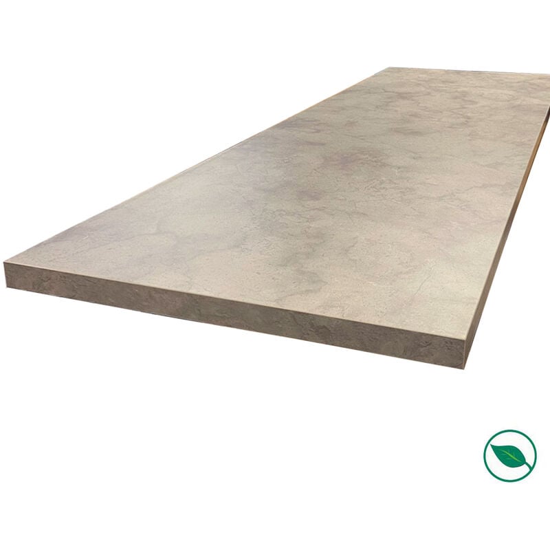 Plan de travail stratifié hpl pierre naturelle 2000 x 650 x 38 mm fsc