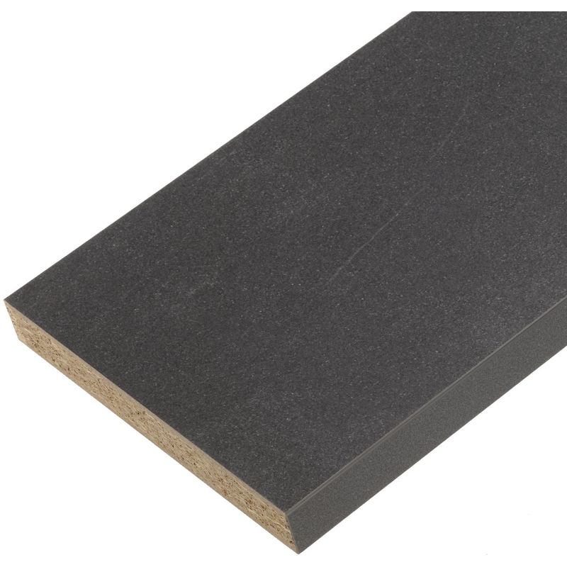 Plan de travail stratifié noir pietra 2000 x 650 x 38 mm - pefc 75%