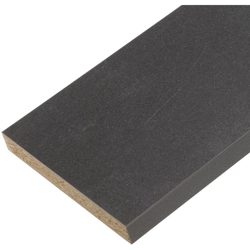 Plan de travail stratifié noir pietra 3000 x 650 x 38 mm - pefc 75%
