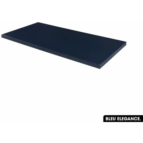 Plan de vasque en bois  BLEU ÉLÉGANCE  L.90 x P.46 x H.2,5