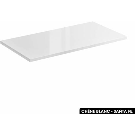 Plan de vasque en bois CHÊNE BLANC - SANTA FE L.80 x P.46 x H.2,5