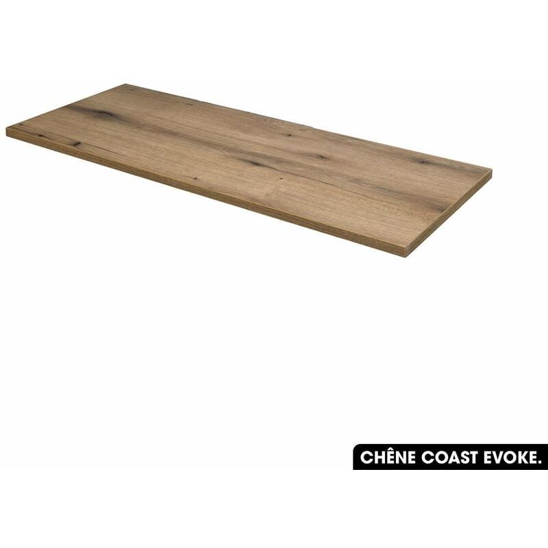 Plan de vasque en bois chêne coast evoke L.180 x P.46 x H.2,5 - Chêne de Coast Evoke