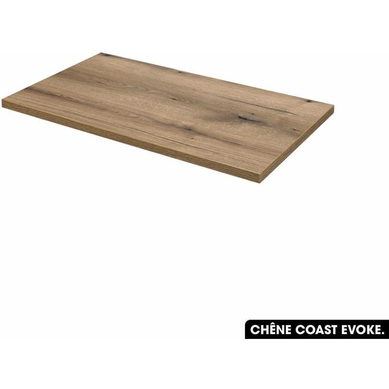 Plan de vasque en bois chêne coast evoke L.80 x P.46 x H.2,5 - Chêne de Coast Evoke