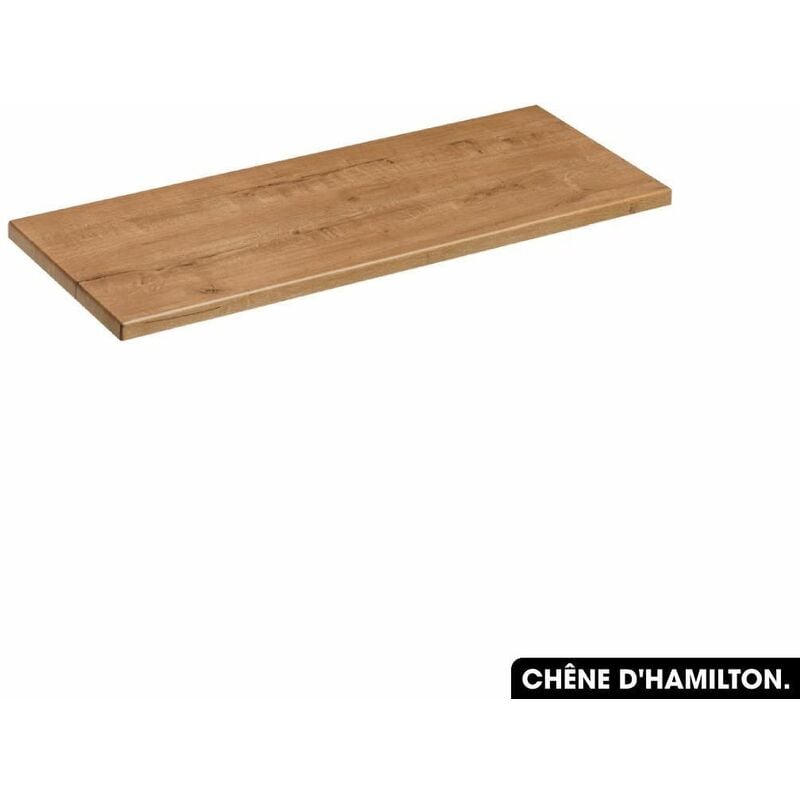 Plan de vasque en bois chêne d'hamilton L.60 x P.47 x H.2,5 - Chêne d'Hamilton