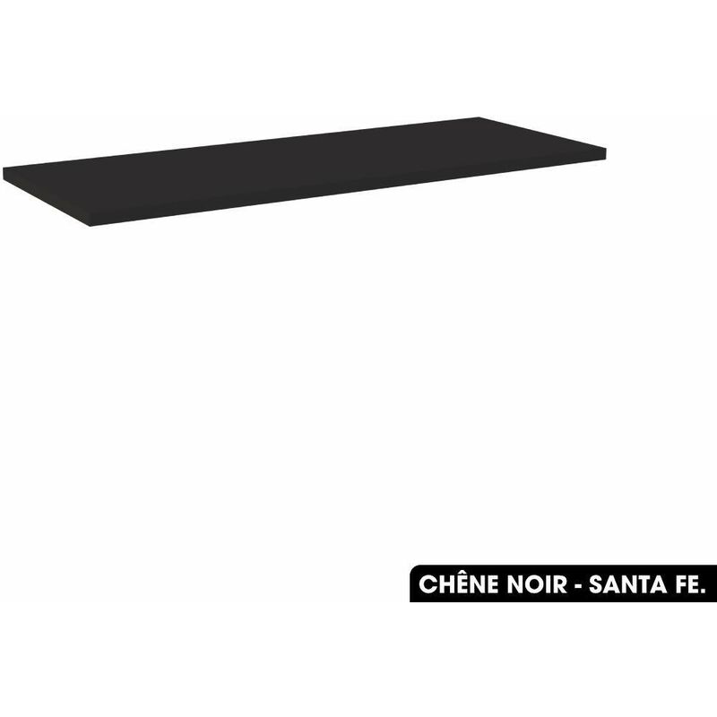 Plan de vasque en bois chêne noir - santa fe L.120 x P.46 x H.2,5 - Chêne Noir de Santa Fe