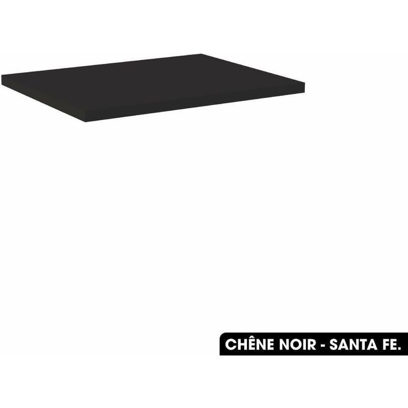 Plan de vasque en bois chêne noir - santa fe L.60 x P.46 x H.2,5 - Chêne Noir de Santa Fe