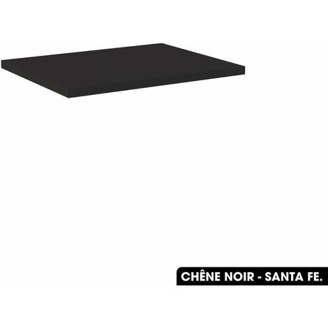 Plan de vasque en bois CHÊNE NOIR - SANTA FE L.60 x P.46 x H.2,5