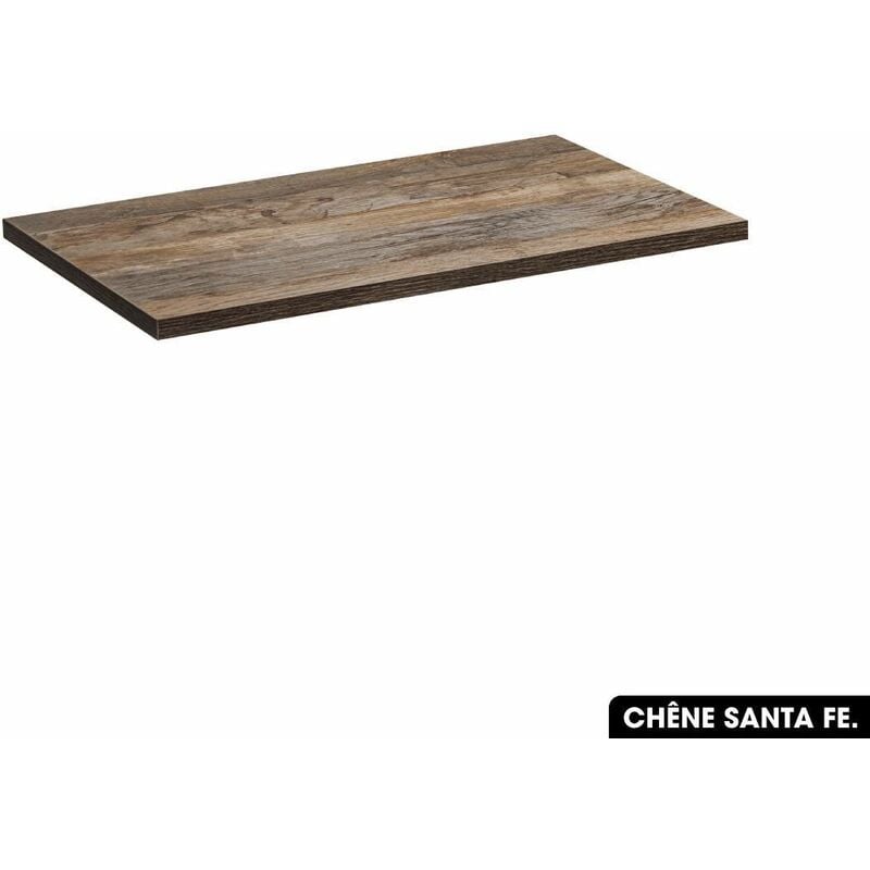 Plan de vasque en bois chêne santa fe L.100 x P.46 x H.2,5 - Chêne de Santa Fe